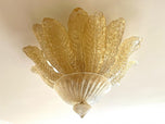 MURANO GLASS, GOLDEN, CEILING LIGHT, FLUSH MOUNT, VENICE, 2003