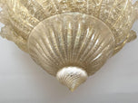 MURANO GLASS, GOLDEN, CEILING LIGHT, FLUSH MOUNT, VENICE, 2003
