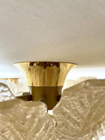 MURANO GLASS, GOLDEN, CEILING LIGHT, FLUSH MOUNT, VENICE, 2003