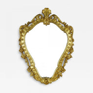 LATE 18TH CENTURY, ITALY, WALL MIRROR, GILT, HANDCARVED, BAROQUE