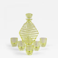 20TH CENTURY, ART DECO, LIQUOR SET, DECANTER, SHOT GLASSES