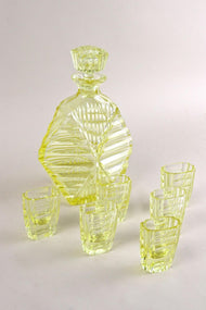 20TH CENTURY, ART DECO, LIQUOR SET, DECANTER, SHOT GLASSES