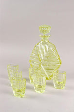 20TH CENTURY, ART DECO, LIQUOR SET, DECANTER, SHOT GLASSES