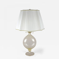 MURANO TABLE LAMP, ITALY, 24K GOLD FLAKES, 1960
