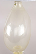 MURANO TABLE LAMP, ITALY, 24K GOLD FLAKES, 1960