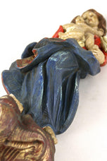 18TH CENTURY, AUSTRIA, POLYCHROME VIRGIN & CHILD WALL SCULPTURE