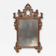 19TH CENTURY, ITALY, VENETIAN WALL MIRROR, SILVERED, BRONZED, HANDCARVED, 1840