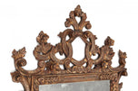 19TH CENTURY, ITALY, VENETIAN WALL MIRROR, SILVERED, BRONZED, HANDCARVED, 1840