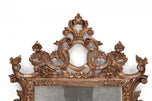 19TH CENTURY, ITALY, VENETIAN WALL MIRROR, SILVERED, BRONZED, HANDCARVED, 1840