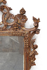 19TH CENTURY, ITALY, VENETIAN WALL MIRROR, SILVERED, BRONZED, HANDCARVED, 1840