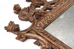 19TH CENTURY, ITALY, VENETIAN WALL MIRROR, SILVERED, BRONZED, HANDCARVED, 1840