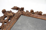 19TH CENTURY, ITALY, VENETIAN WALL MIRROR, SILVERED, BRONZED, HANDCARVED, 1840