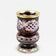 19TH CENTURY, BIEDERMEIER, RUBY RED, GLASS GOBLET, GILT PARTS