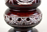 19TH CENTURY, BIEDERMEIER, RUBY RED, GLASS GOBLET, GILT PARTS