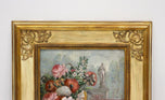 PAIR, OF, FLORAL, STILL, LIFE, OIL, PAINTINGS, SIGNED, V. LANDI, FRAMED, IT, CA. 1990