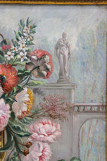 PAIR, OF, FLORAL, STILL, LIFE, OIL, PAINTINGS, SIGNED, V. LANDI, FRAMED, IT, CA. 1990