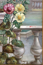 PAIR, OF, FLORAL, STILL, LIFE, OIL, PAINTINGS, SIGNED, V. LANDI, FRAMED, IT, CA. 1990