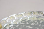 VENETIAN, MURANO, GLASS, TRAY, ENGRAVINGS, 24K, GOLD, ITALY, 1960