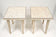 20TH CENTURY, ITALIAN, TRAVERTINE STONE, SIDE TABLES, ITALY, 1980