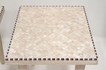 20TH CENTURY, ITALIAN, TRAVERTINE STONE, SIDE TABLES, ITALY, 1980