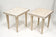 20TH CENTURY, ITALIAN, TRAVERTINE STONE, SIDE TABLES, ITALY, 1980