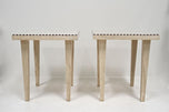 20TH CENTURY, ITALIAN, TRAVERTINE STONE, SIDE TABLES, ITALY, 1980