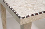 20TH CENTURY, ITALIAN, TRAVERTINE STONE, SIDE TABLES, ITALY, 1980