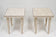 20TH CENTURY, ITALIAN, TRAVERTINE STONE, SIDE TABLES, ITALY, 1980