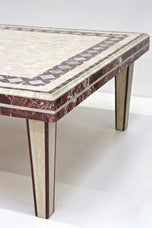 1980S, ITALIAN, TRAVERTINE MARBLE, COFFEE TABLE, COUCH TABLE