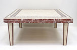 1980S, ITALIAN, TRAVERTINE MARBLE, COFFEE TABLE, COUCH TABLE