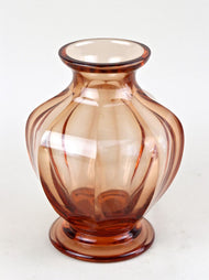 20TH CENTURY, AUSTRIA, ART DECO, GLASS VASE, CORAL COLORED, 1920