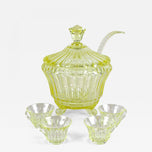 20TH CENTURY, BOHEMIA, CITRUS YELLOW, ART DECO, PUNCH BOWL SERVICE