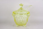 20TH CENTURY, BOHEMIA, CITRUS YELLOW, ART DECO, PUNCH BOWL SERVICE