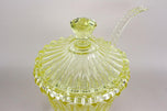 20TH CENTURY, BOHEMIA, CITRUS YELLOW, ART DECO, PUNCH BOWL SERVICE
