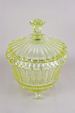 20TH CENTURY, BOHEMIA, CITRUS YELLOW, ART DECO, PUNCH BOWL SERVICE