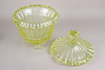 20TH CENTURY, BOHEMIA, CITRUS YELLOW, ART DECO, PUNCH BOWL SERVICE