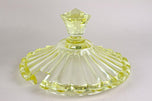 20TH CENTURY, BOHEMIA, CITRUS YELLOW, ART DECO, PUNCH BOWL SERVICE
