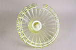 20TH CENTURY, BOHEMIA, CITRUS YELLOW, ART DECO, PUNCH BOWL SERVICE