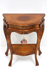 1950, ITALY, BAROQUE STYLE, NUTWOOD, NIGHTSTANDS, CONSOLE TABLES