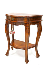 1950, ITALY, BAROQUE STYLE, NUTWOOD, NIGHTSTANDS, CONSOLE TABLES