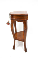 1950, ITALY, BAROQUE STYLE, NUTWOOD, NIGHTSTANDS, CONSOLE TABLES