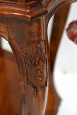 1950, ITALY, BAROQUE STYLE, NUTWOOD, NIGHTSTANDS, CONSOLE TABLES