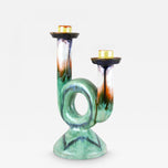 MID CENTURY, AUSTRIA, CERAMIC CANDLE HOLDER, MARKED, 1950