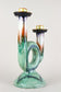 MID CENTURY, AUSTRIA, CERAMIC CANDLE HOLDER, MARKED, 1950