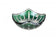 EMERALD GREEN CUT GLASS BOWL, VAL SAINT LAMBERT, BELGIUM, 1960