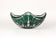 EMERALD GREEN CUT GLASS BOWL, VAL SAINT LAMBERT, BELGIUM, 1960