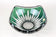 EMERALD GREEN CUT GLASS BOWL, VAL SAINT LAMBERT, BELGIUM, 1960