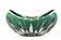 EMERALD GREEN CUT GLASS BOWL, VAL SAINT LAMBERT, BELGIUM, 1960