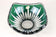 EMERALD GREEN CUT GLASS BOWL, VAL SAINT LAMBERT, BELGIUM, 1960