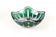 EMERALD GREEN CUT GLASS BOWL, VAL SAINT LAMBERT, BELGIUM, 1960